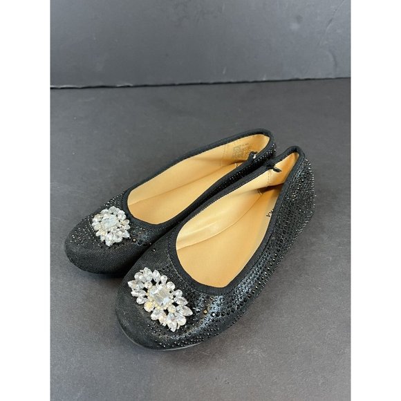 Badgley Mischka Other - Badgley Mischka Amber Bling Ballet Flat Black US 2M Youth